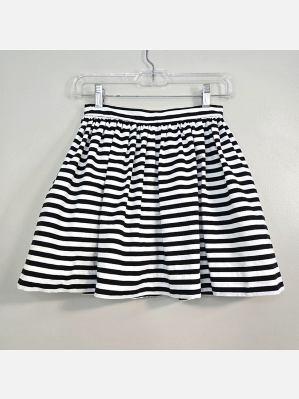 Kate Spade Kids "Coreen" Black & White Striped Skirt, Size 10 ~ EUC